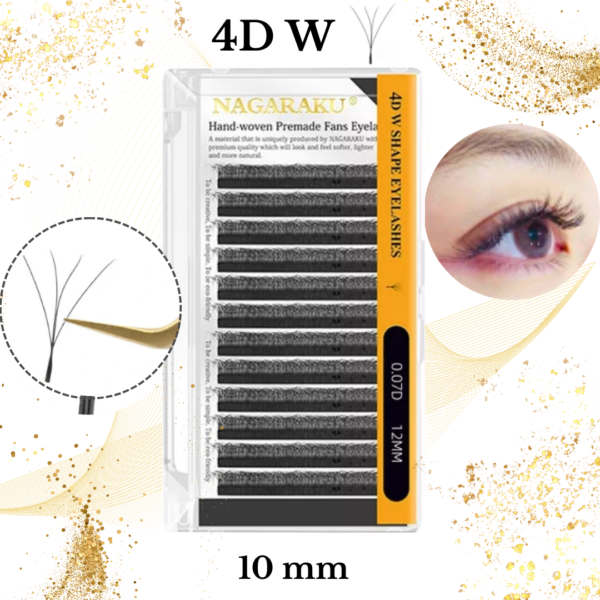 Blister NAGARAKU 4D W Shape Eyelash .07D - Imagen 4