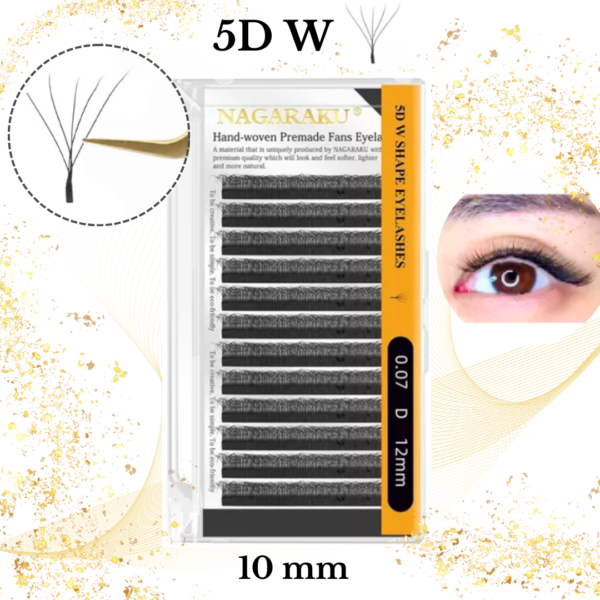 Blister NAGARAKU 5D W Shape Eyelash .07D - Imagen 5