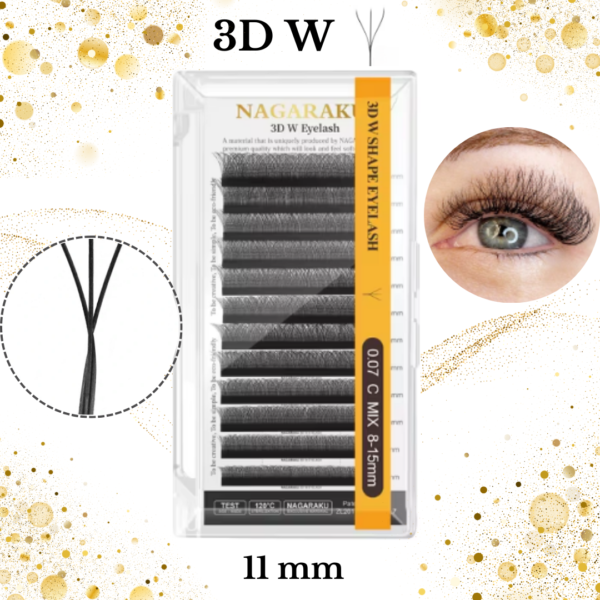 Blister NAGARAKU 3D W Shape Eyelash .07D - Imagen 7