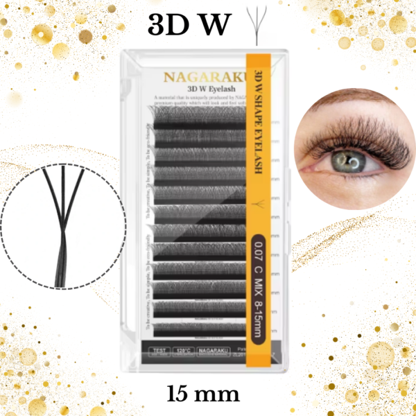 Blister NAGARAKU 3D W Shape Eyelash .07D - Imagen 12