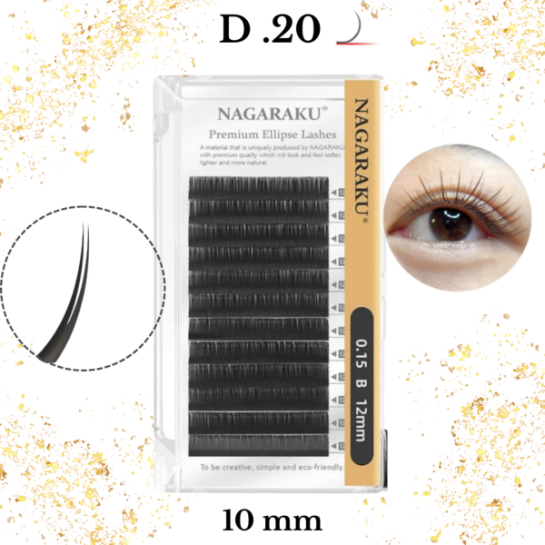 Blister NAGARAKU Premium Ellipse Lashes D.20 - Imagen 3