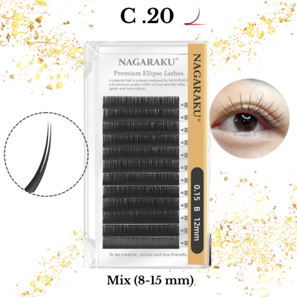 Blister NAGARAKU Premium Ellipse Lashes C.20